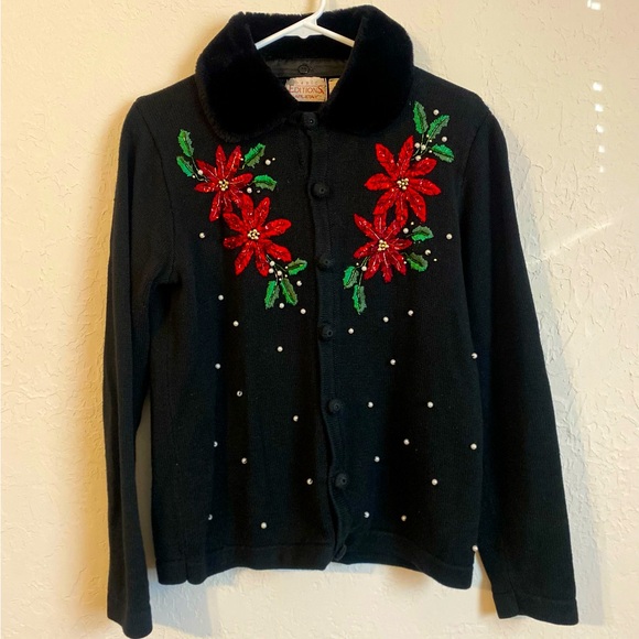 Christmas sweater Vintage 90’s Basic Editions Holiday Christmas sweater🎅🏻 - Picture 3 of 11